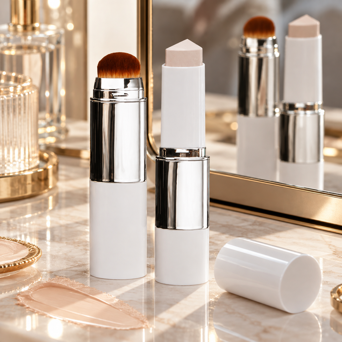 💎 Foundation Stick | Cream Makeup Vanity | Women Dual-Ended Coverage