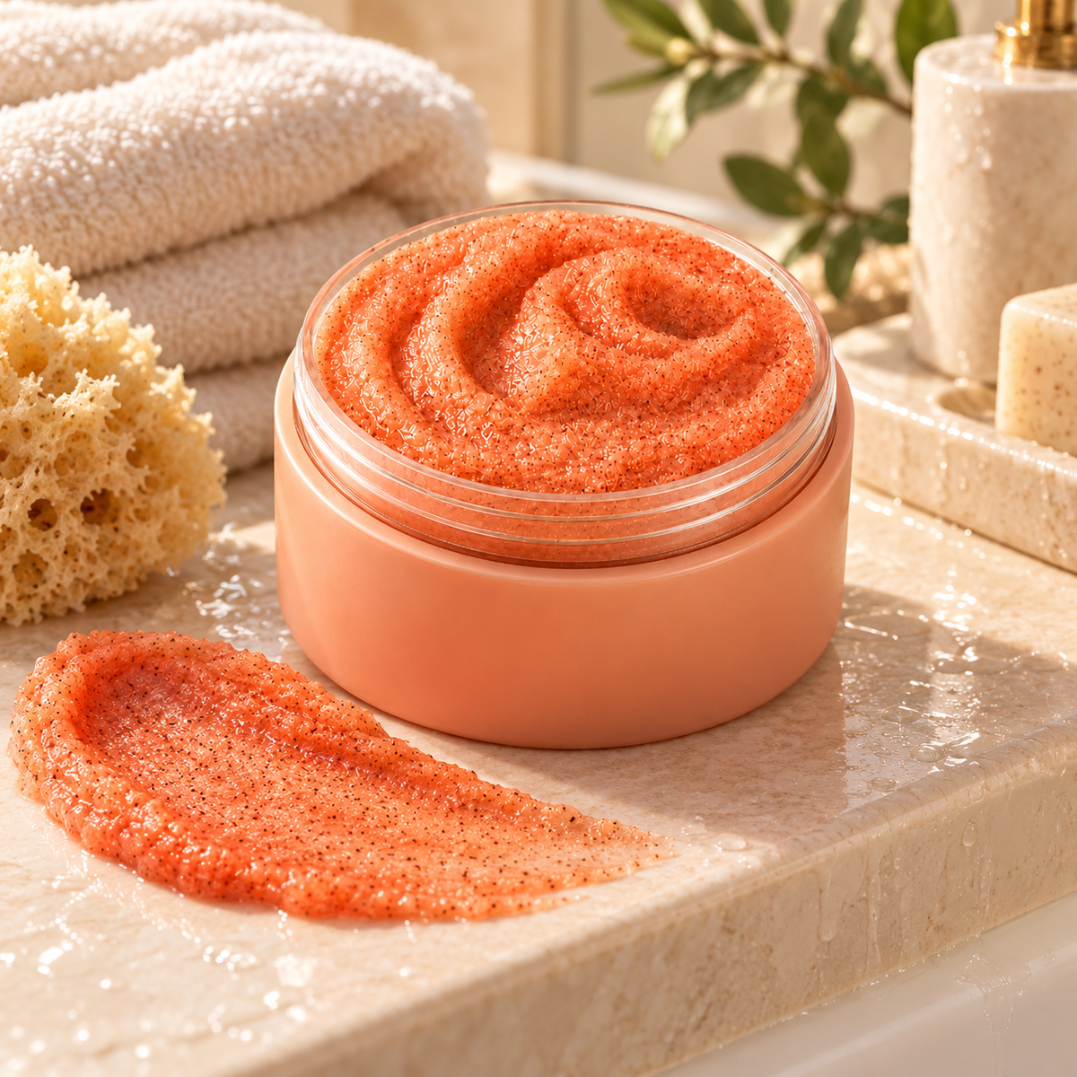 🧡 Body Scrub | Oil-Infused Spa | Women Silky Exfoliating Glow
