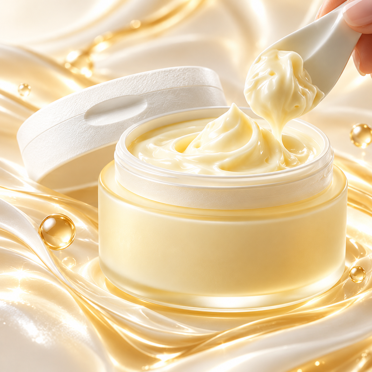 🌟 Body Cream | Oil-Infused Skincare | Women Golden-Pearl Silky Radiance