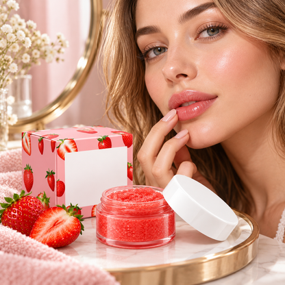 🍓 Lip Scrub | Strawberry Sugar Vanity | Women | Smooth Hydration