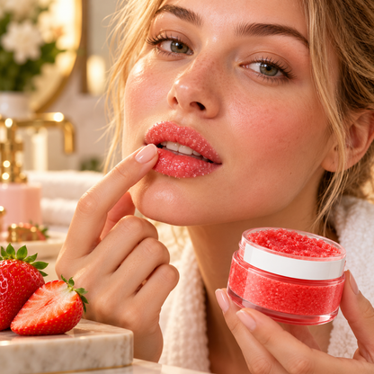 🍓 Lip Scrub | Strawberry Sugar Vanity | Women | Smooth Hydration