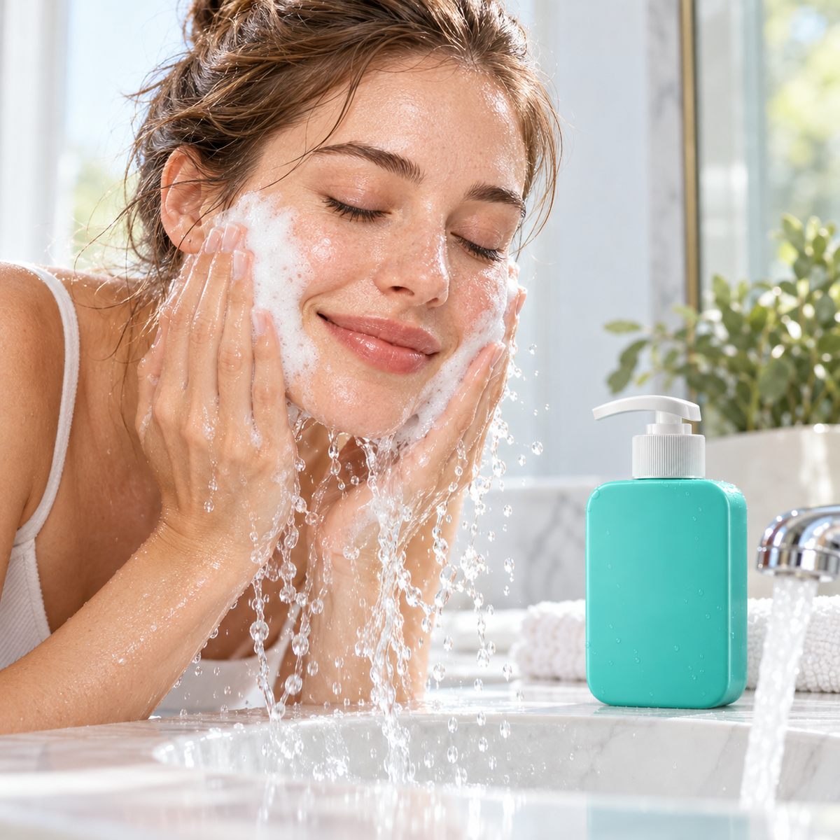 🫧 Facial Cleanser | Amino-Acid Formula Bathroom | Women Fresh Balance