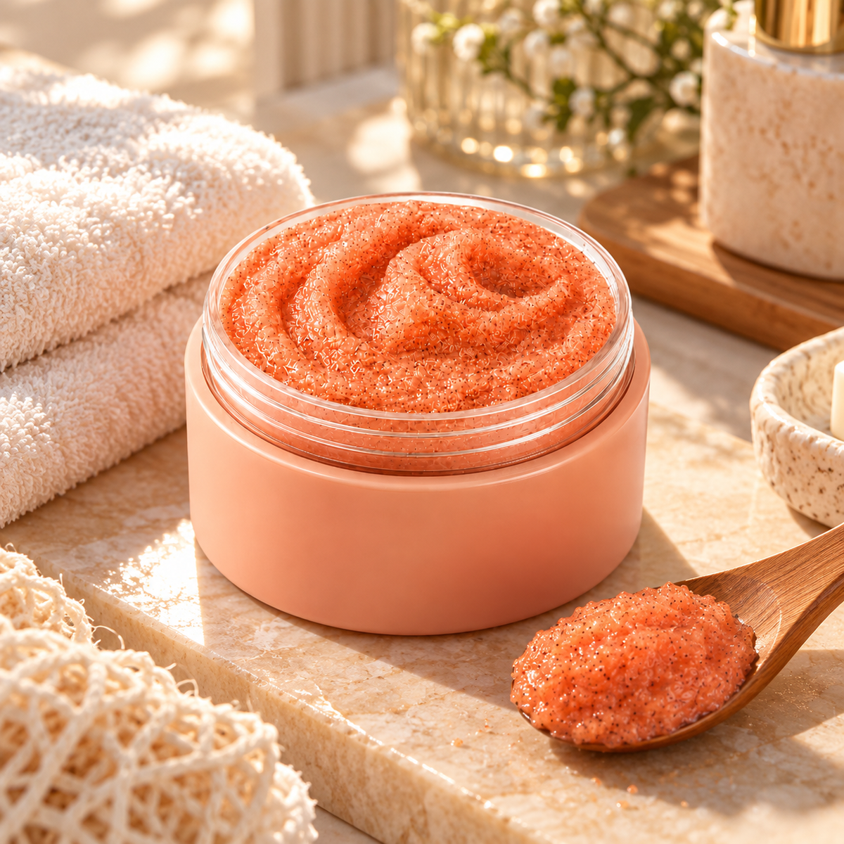 🧡 Body Scrub | Oil-Infused Spa | Women Silky Exfoliating Glow