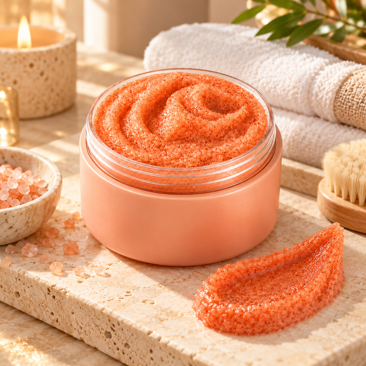 🧡 Body Scrub | Oil-Infused Spa | Women Silky Exfoliating Glow